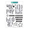 Concord & 9th Clear Stamps 6 inch X8 inch Triple Step Hooray