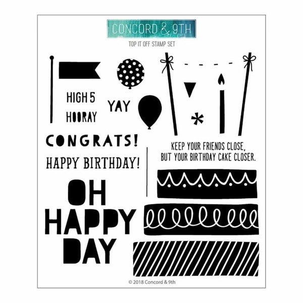 Concord & 9th Clear Stamps 6inch X6inch Top It Off