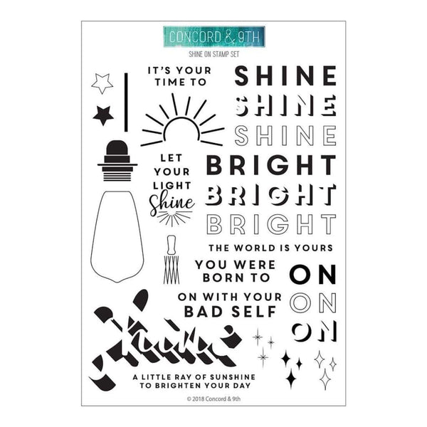 Concord & 9th Clear Stamps 6inch X8inch Shine On