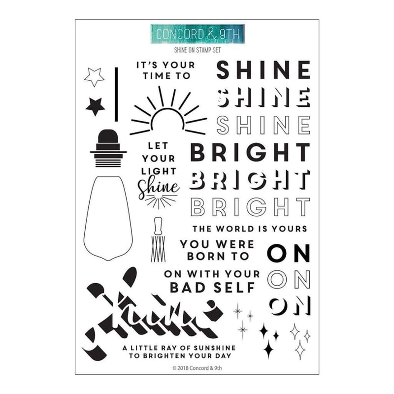 Concord & 9th Clear Stamps 6inch X8inch Shine On