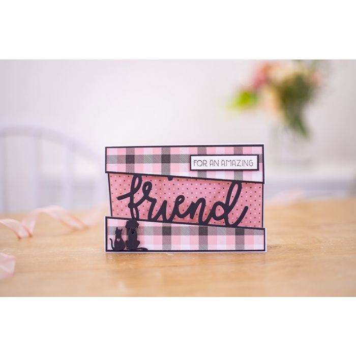Crafter's Companion Gemini Clear Stamp & Die Set - Connecting Friend