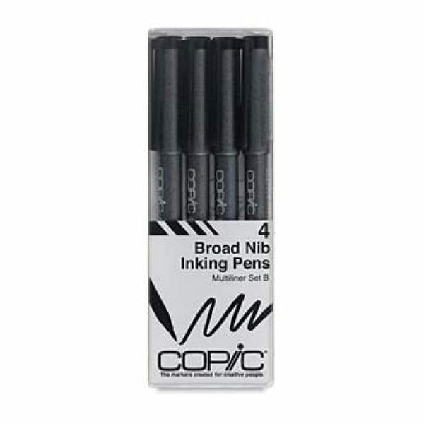 Copic Multiliner Broad Nib Inking Pens - Set B Black