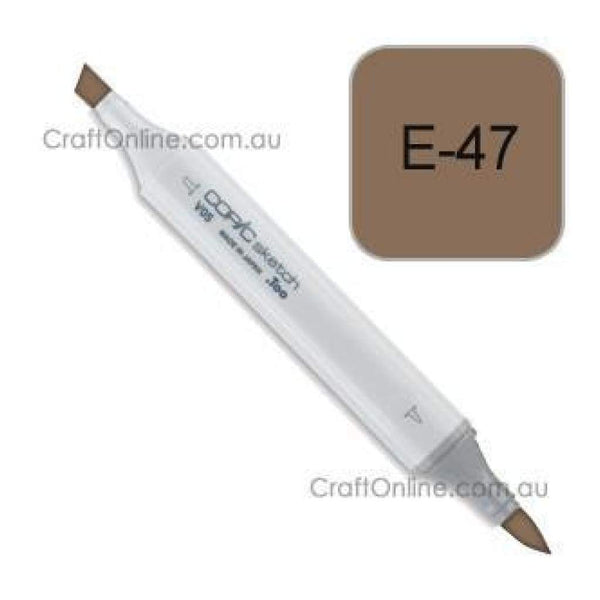 Copic Sketch Marker Pen E47 -  Dark Brown