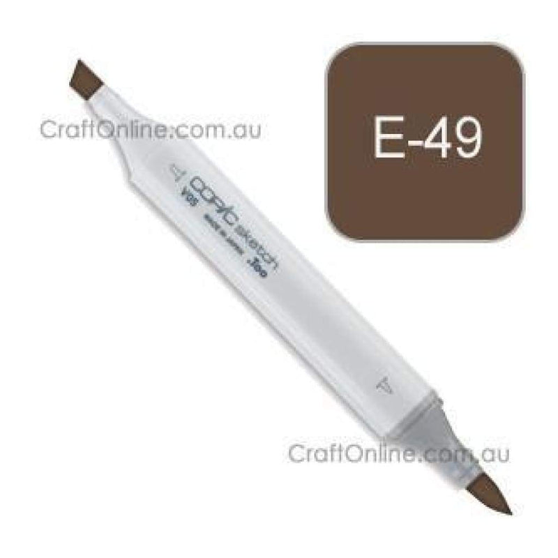 Copic Sketch Marker Pen E49 -  Dark Bark
