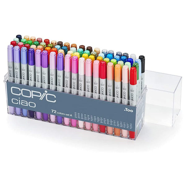 Copic Ciao Markers Set A - 72 Alcohol-Based Colors for Artists
