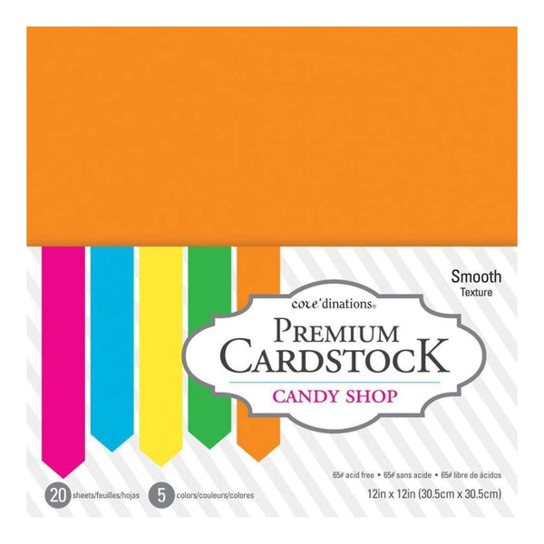 Coredinations Value Pack Smooth Cardstock 12X12 inch - Candy Shop - 20 pages