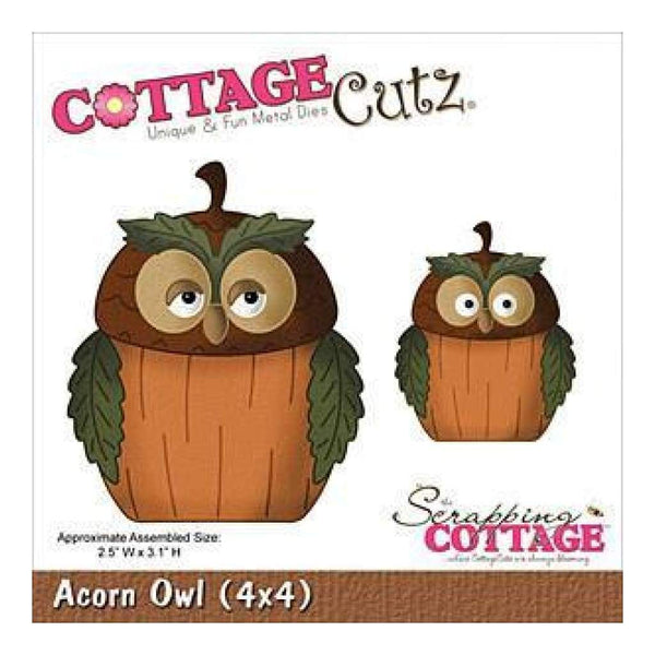 Cottage cutz Die 4X4 Inches - Acorn Owl