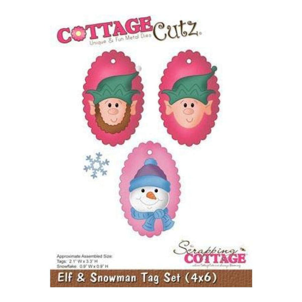 Cottage Cutz - Elf & Snowman Tag Set