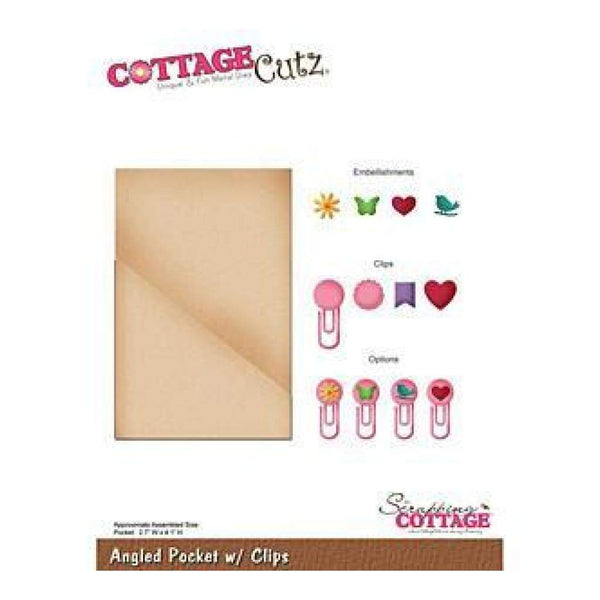 Cottagecutz Die Angled Pocket With Clips2.7 Inch X4.1 Inch