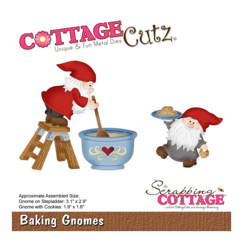 CottageCutz Die - Baking Gnomes 1.6inch To 3.1inch
