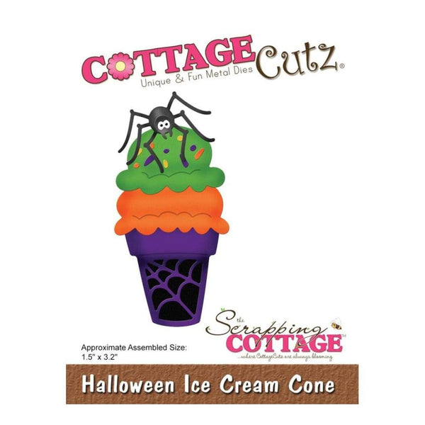 CottageCutz Die - Halloween Ice Cream Cone 1.5inch X3.2inch