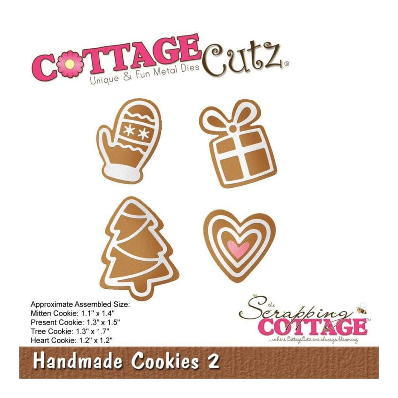 CottageCutz Die - Handmade Cookies 2 - 1.1inch To 1.7inch