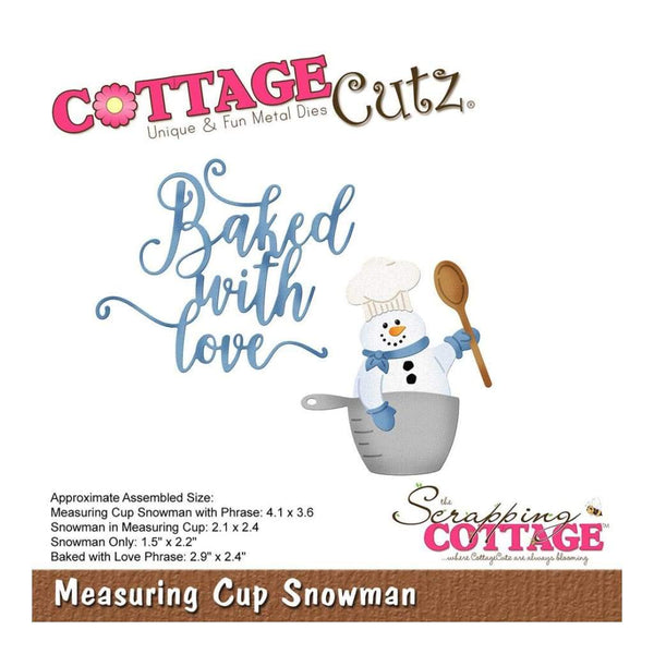 CottageCutz Die - Measuring Cup Snowman 1.5inch To 4.1inch