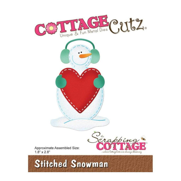 CottageCutz Die - Stitched Snowman 1.8inch X2.8inch