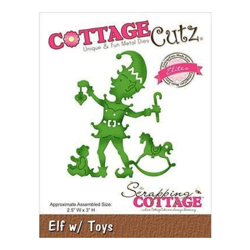 Cottagecutz Elites Die - Elf With Toys 2.5Inch X3inch