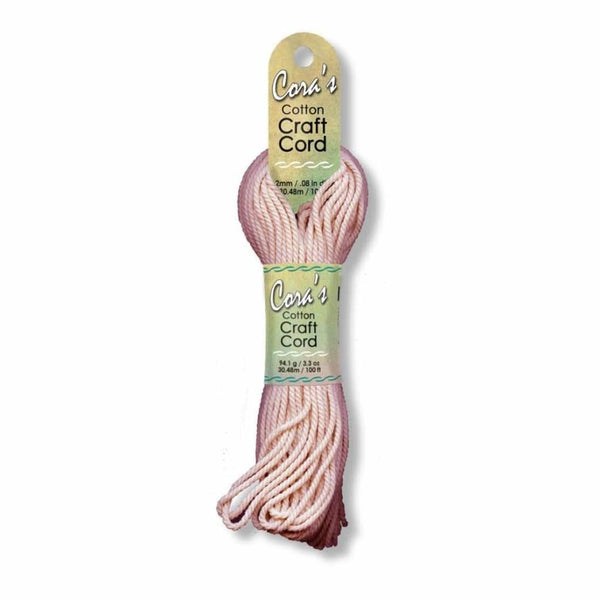 Cotton Craft Cord 2mmX100' - Blush Pink