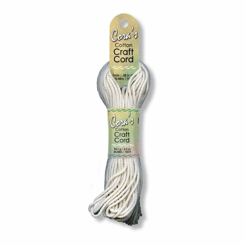 Cotton Craft Cord 2mmX100' - Natural Dyeable Fiber
