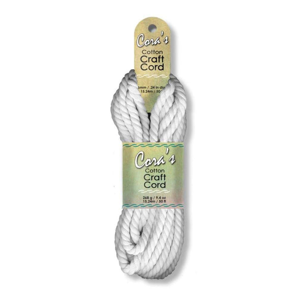 Cotton Craft Cord 6mmX50' -  White