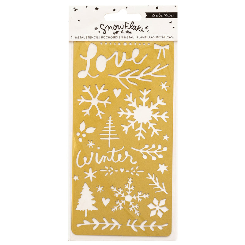 Crate Paper Snowflake Collection - Copper Metal Stencil