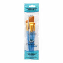Crafters Choice Gold Taklon Angular Brush Set 3 pack