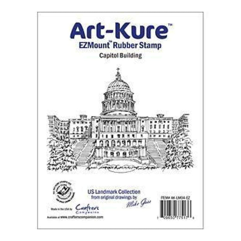 Crafters Companion -  Art Kure - Capitol Building Landmarks Ezmount Stamp 4Inx 2.75In