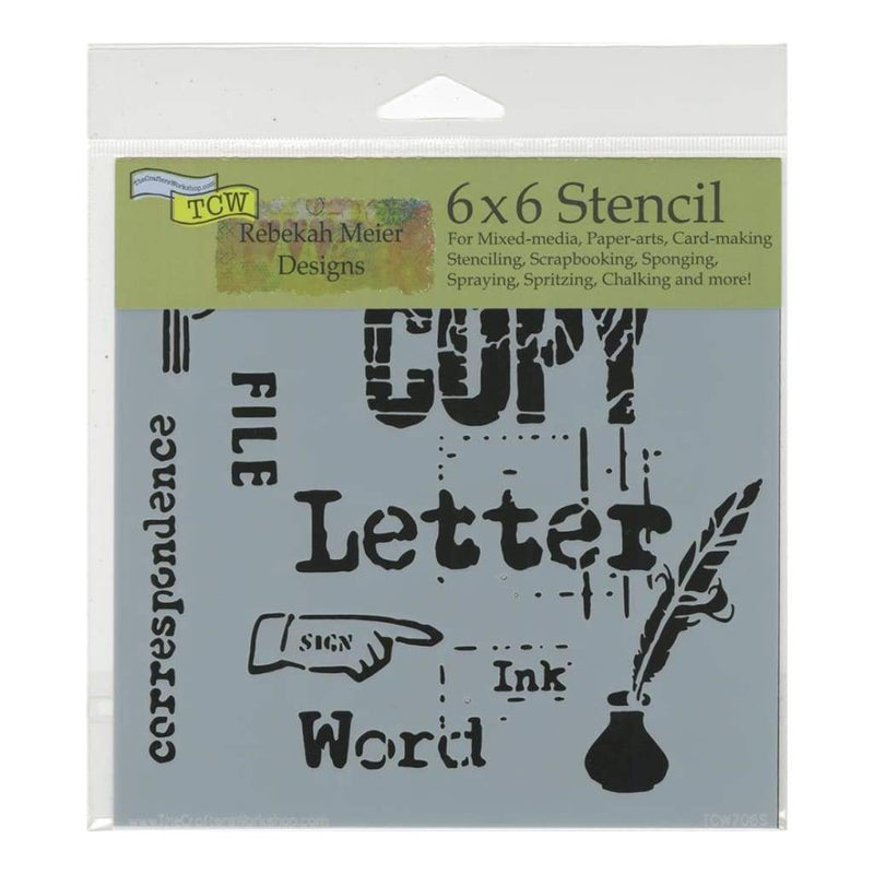 Crafters Workshop Template 6inch X6inch Correspondence