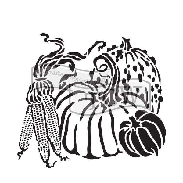 Crafters Workshop Template 6inch X6inch - Harvest Pumpkins