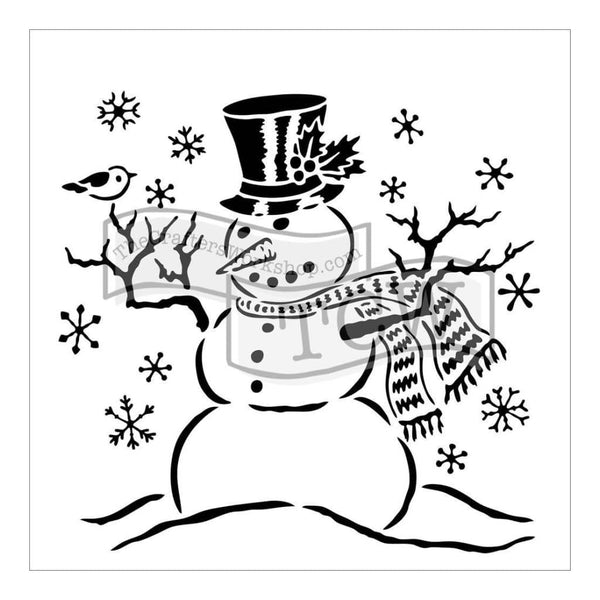 Crafters Workshop Template 6inch X6inch - Mr Snowman