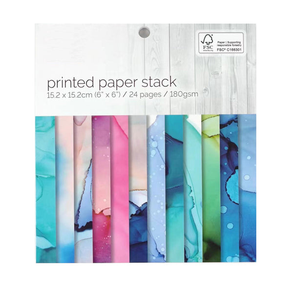 Poppy Crafts Craft Smart Printed Paper Pad 6"x 6" - Ink Mix