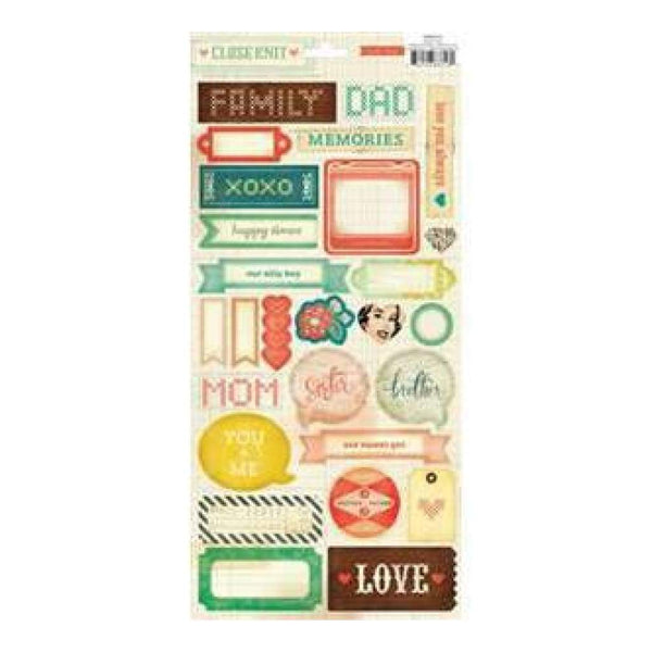Crate Paper - Close Knit - Journaling Stickers