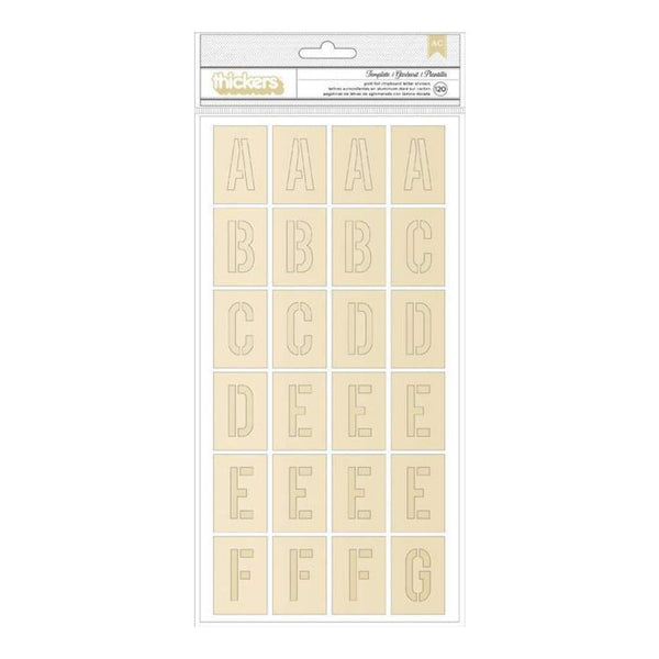 Crate Paper - Maggie Holmes - Chasing Dreams Stencil Chipboard Gold Foil Thickers (5 Sheets)