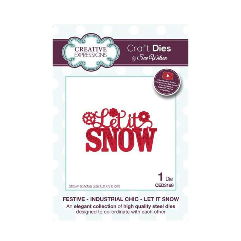 Creative Expressions - Festive Industrial Chic Let It Snow Craft Die