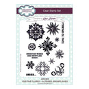 Creative Expressions Lisa Horton - Festive Flurry Altered Snowflakes A5 Clear Stamp Set
