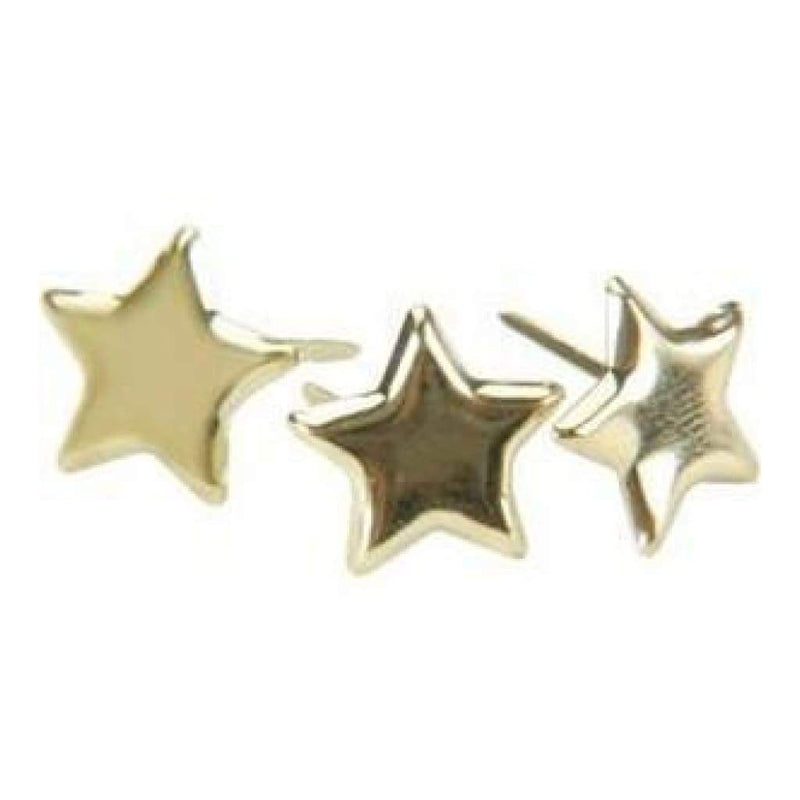 Creative Impressions  - Metal Paper Fasteners 50 Pack  Stars - Gold