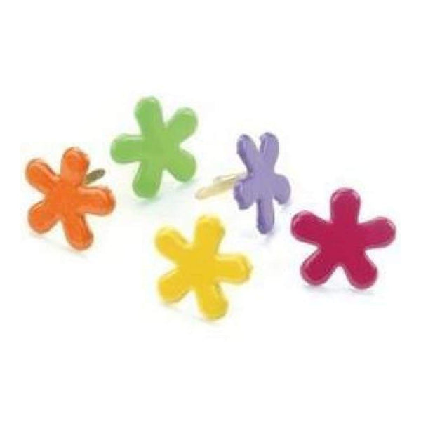Creative Impressions  - Painted Metal Paper Fasteners 50 Pack  Funky Flowers - Tropical