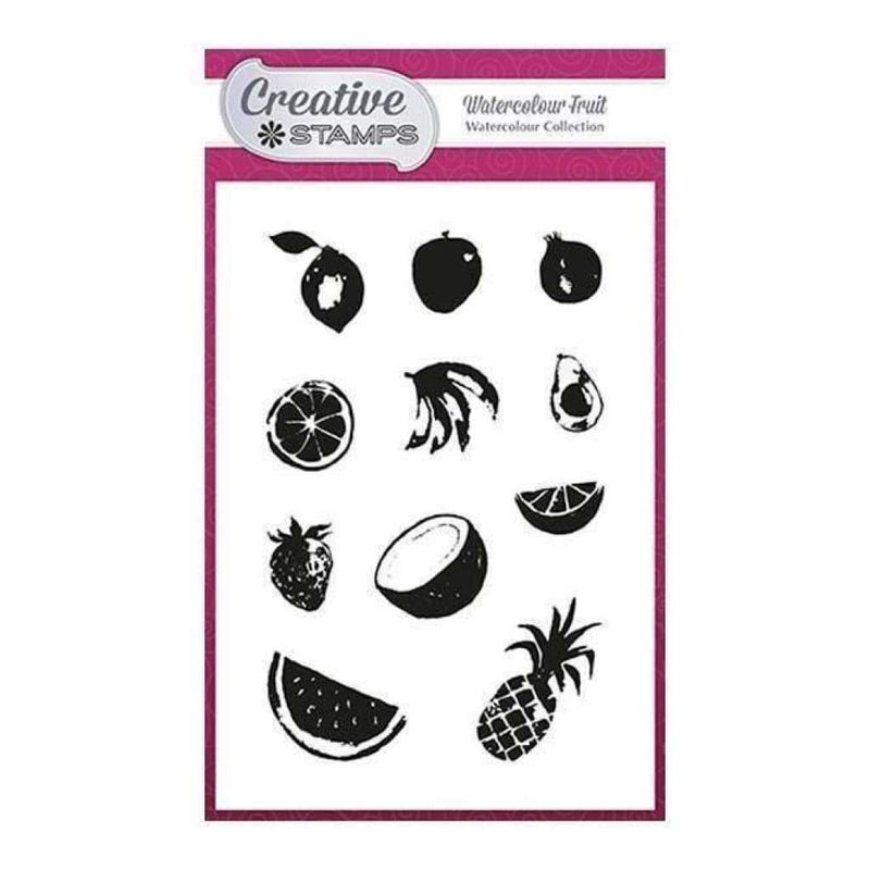 Creative Stamps A6 Stamp Set - Watercolour Fruit - Set of 11