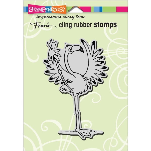 Stampendous Cling Stamps - Yoga Flamingo