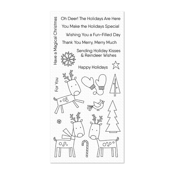 My Favorite Things Clear Stamp Set 4 inch x 8 inch - Reindeer Games*