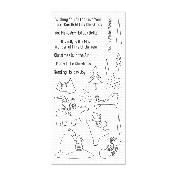 My Favorite Things Clear Stamp Set 4 inch x 8 inch - Merry Moments*