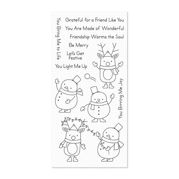My Favorite Things Clear Stamp Set 4 inch x 8 inch - Festive Friends*