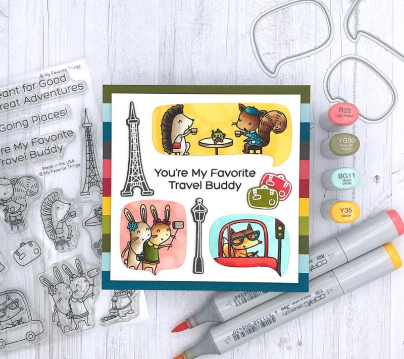 My Favorite Things Clear Stamps 4"x 6" - Travel Buddies*
