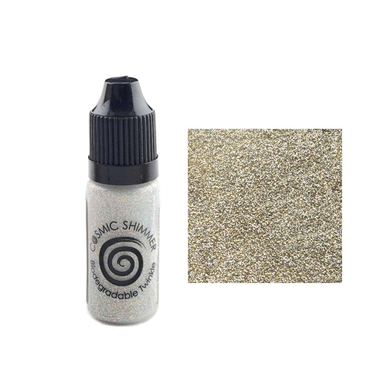 Cosmic Shimmer Biodegradable Twinkles - Champagne Gold 10ml