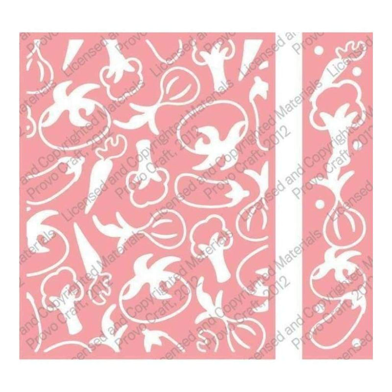 Cuttlebug A2 Embossing Folder/Border Set - Veggie Patch