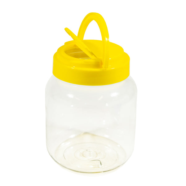 Universal Crafts 500ml Plastic Jar With Plastic Pour Lid and Handle - Yellow