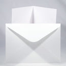 Poppy Crafts 5x7in 300gsm Cards and Envelopes - Silk White -  Pack of 10