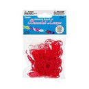 Darice - Stretch Band Bracelet Loops (300) & Clips (12), Red Color, Latex Free