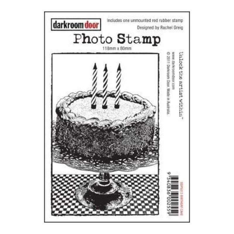 Darkroom Door Rubber Photo Stamp - Birthday Cake