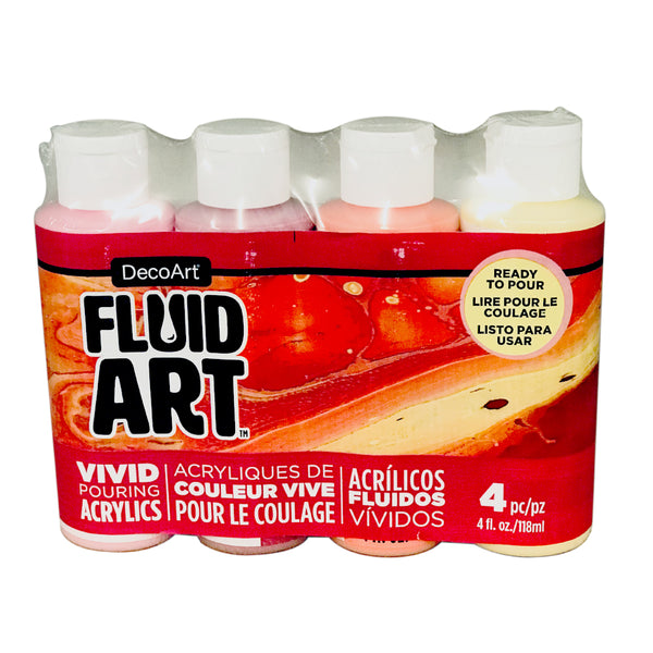 Deco Art - FluidArt Paint Pouring Value Pack 4 pack - Sweet Treat