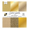 DCWV Cardstock Stack 6 inch X6 inch 18 pack Solid Golds with Specialty Finishes