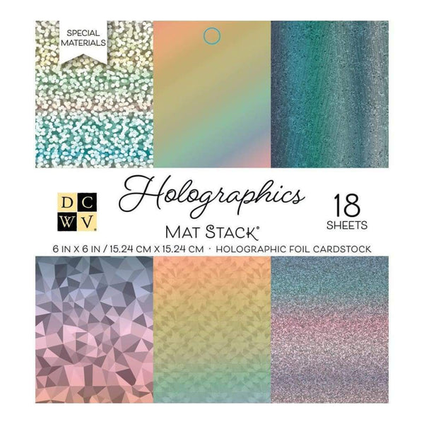 DCWV Cardstock Stack 6"X6" 18/Pkg Holographics